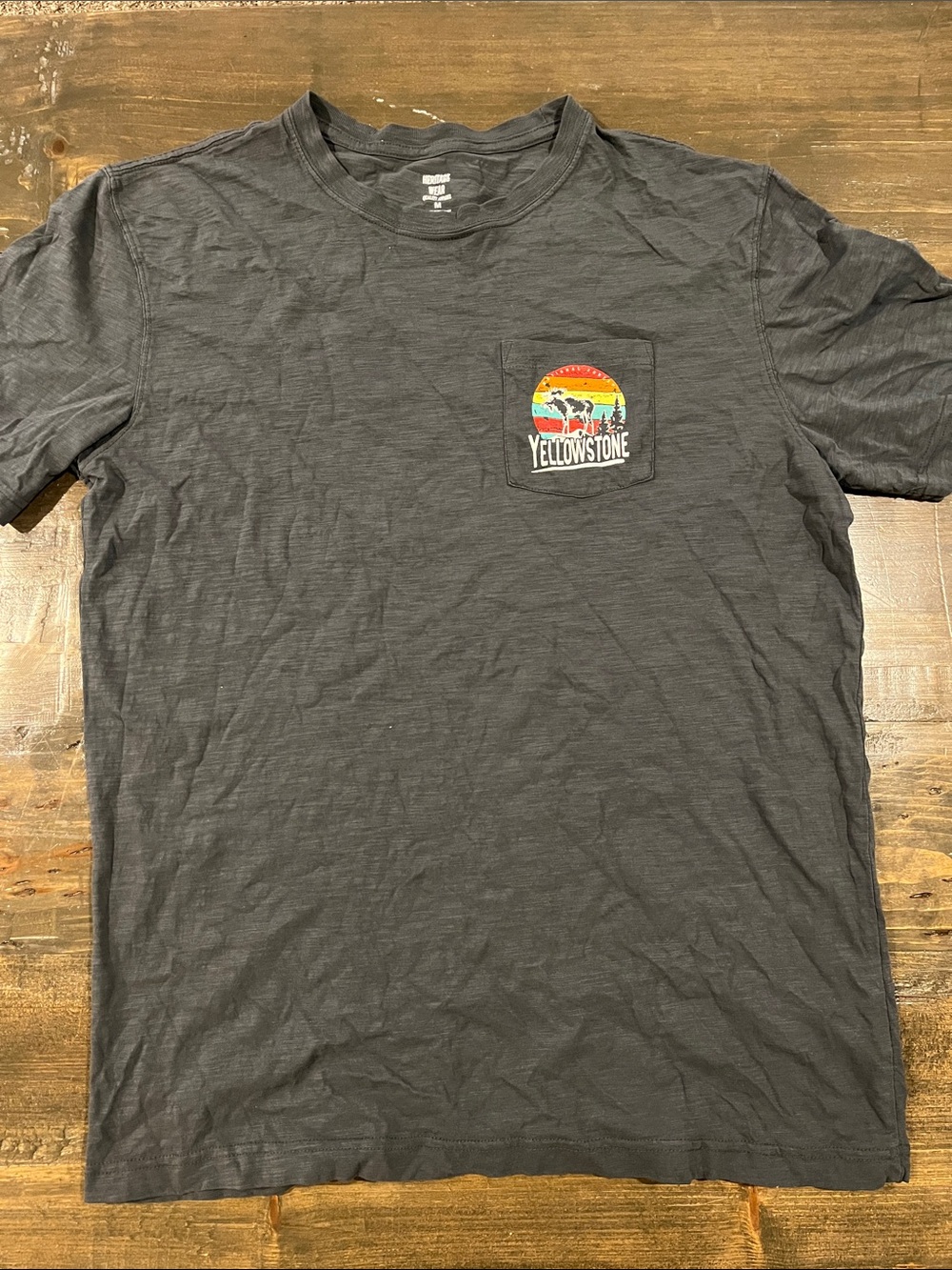 Yellowstone Black Short‑Sleeve Pocket Tee